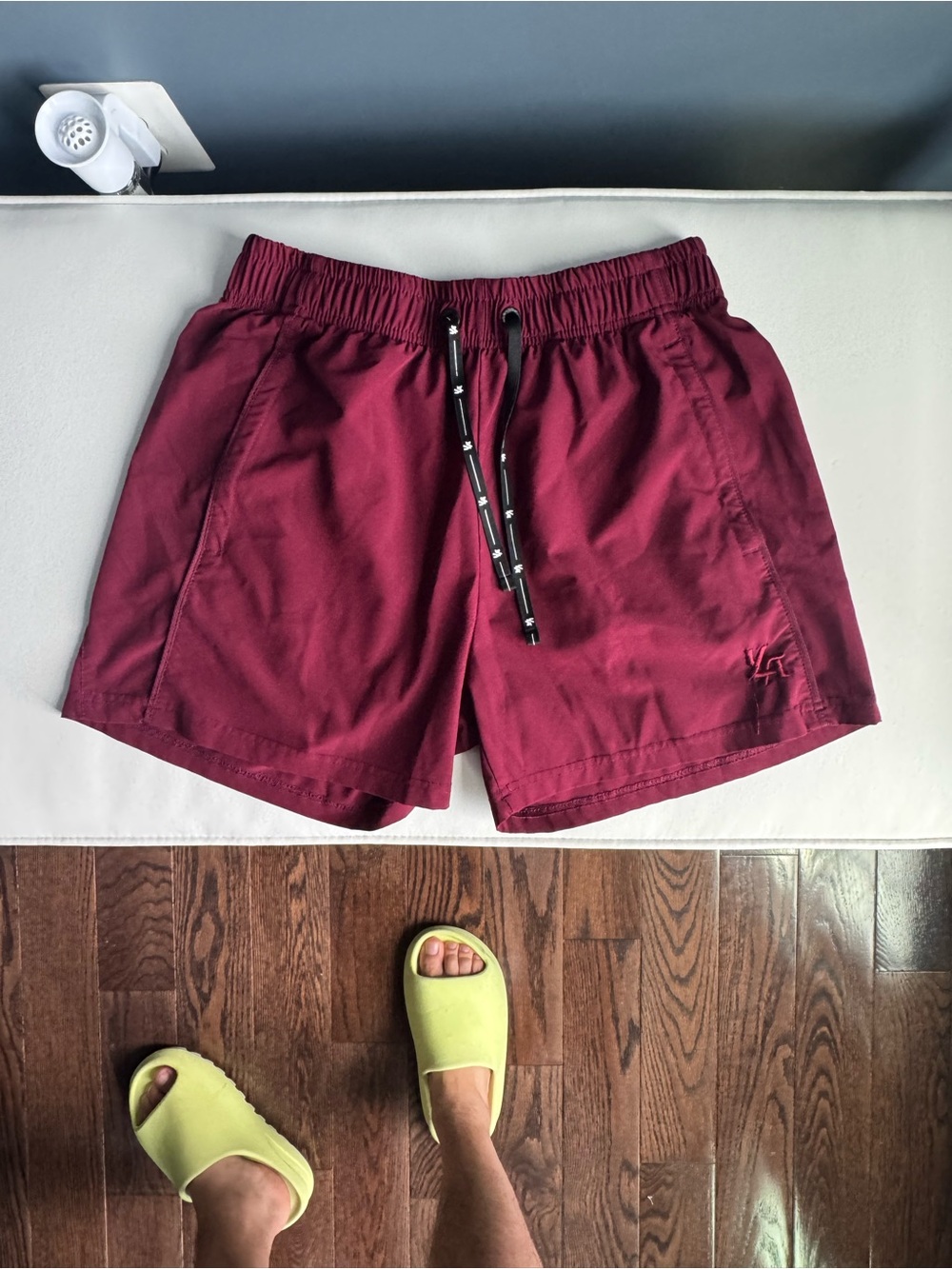 YoungLA Men's Maroon Gym Shorts - Picture 3 of 3
